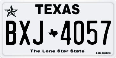 TX license plate BXJ4057