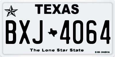 TX license plate BXJ4064
