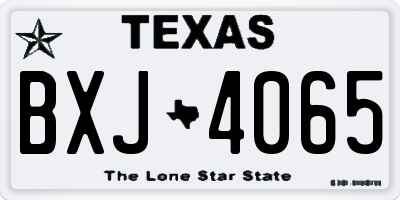 TX license plate BXJ4065