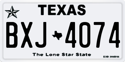TX license plate BXJ4074