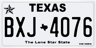 TX license plate BXJ4076