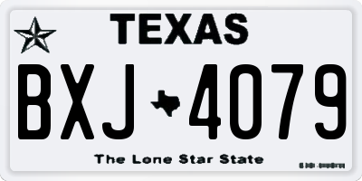 TX license plate BXJ4079