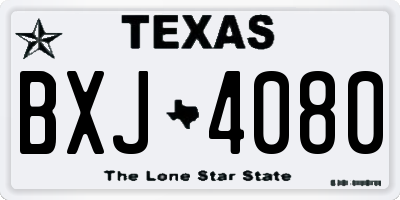 TX license plate BXJ4080
