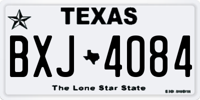 TX license plate BXJ4084