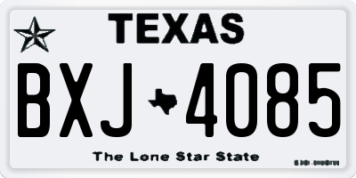 TX license plate BXJ4085