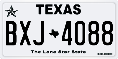 TX license plate BXJ4088