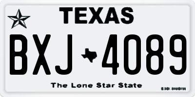 TX license plate BXJ4089