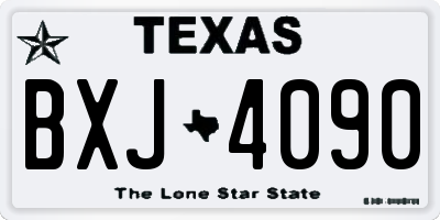 TX license plate BXJ4090