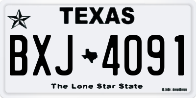 TX license plate BXJ4091