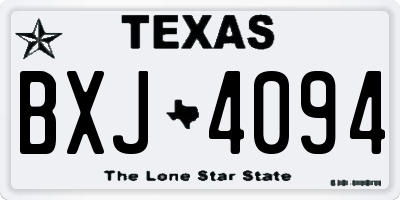 TX license plate BXJ4094