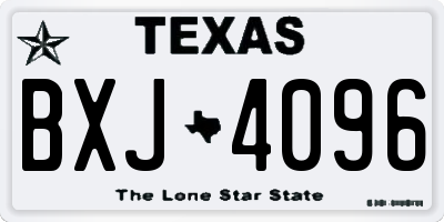 TX license plate BXJ4096