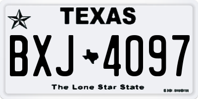 TX license plate BXJ4097