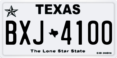 TX license plate BXJ4100