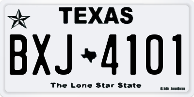 TX license plate BXJ4101