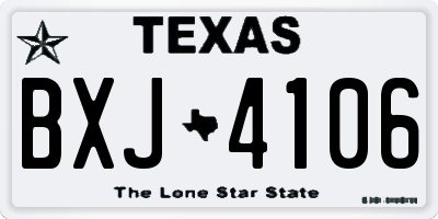 TX license plate BXJ4106