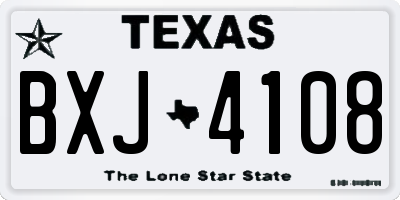 TX license plate BXJ4108