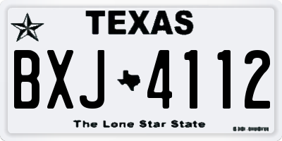 TX license plate BXJ4112