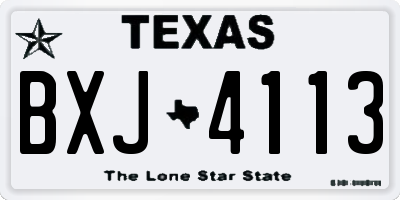 TX license plate BXJ4113