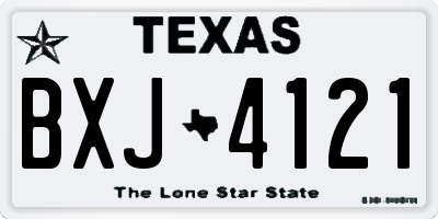 TX license plate BXJ4121