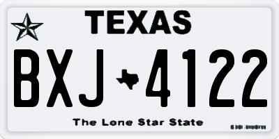 TX license plate BXJ4122