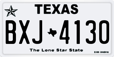 TX license plate BXJ4130