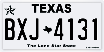 TX license plate BXJ4131