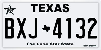 TX license plate BXJ4132