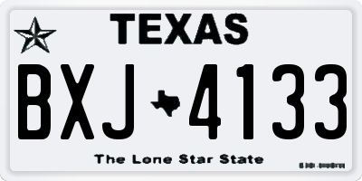 TX license plate BXJ4133