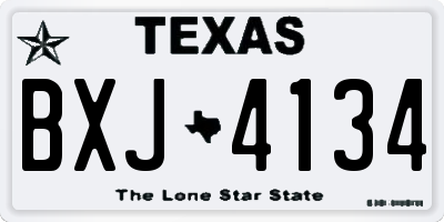 TX license plate BXJ4134