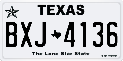 TX license plate BXJ4136