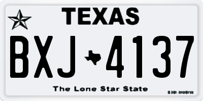 TX license plate BXJ4137