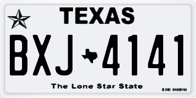 TX license plate BXJ4141