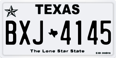 TX license plate BXJ4145