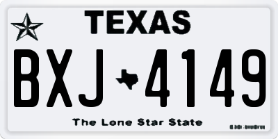 TX license plate BXJ4149
