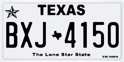TX license plate BXJ4150