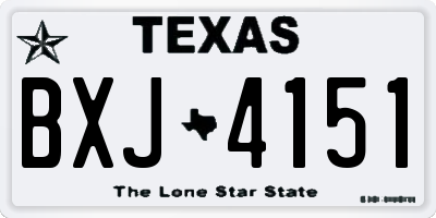 TX license plate BXJ4151