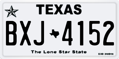 TX license plate BXJ4152