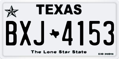 TX license plate BXJ4153