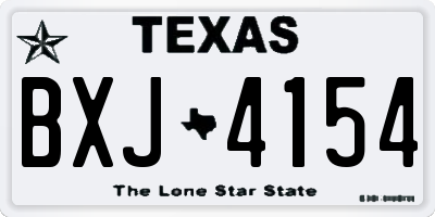 TX license plate BXJ4154