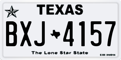 TX license plate BXJ4157