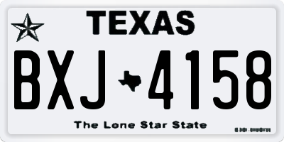 TX license plate BXJ4158