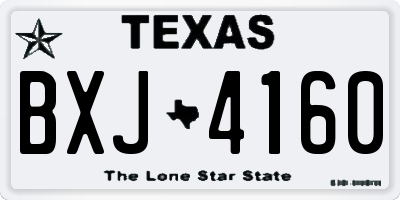 TX license plate BXJ4160