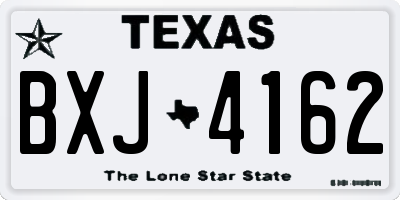 TX license plate BXJ4162