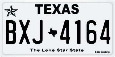 TX license plate BXJ4164