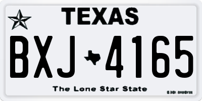TX license plate BXJ4165