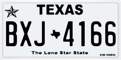 TX license plate BXJ4166