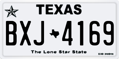 TX license plate BXJ4169