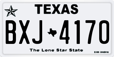 TX license plate BXJ4170