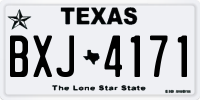 TX license plate BXJ4171
