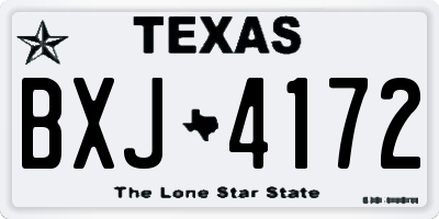 TX license plate BXJ4172